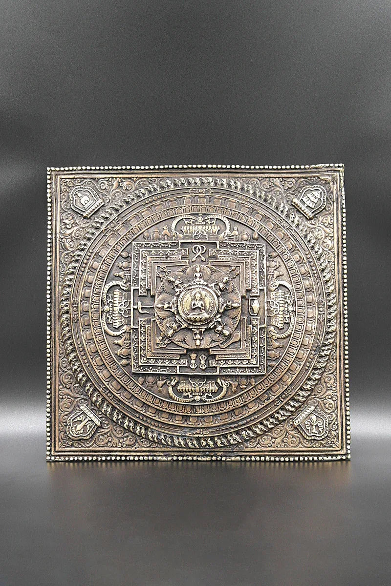Antique Tibetan Buddhist Mandala Thangka Wall hanging - Vajracrafts