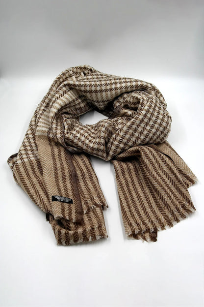 Elegant Tartan Pattern Pashmina Shawls - Vajracrafts