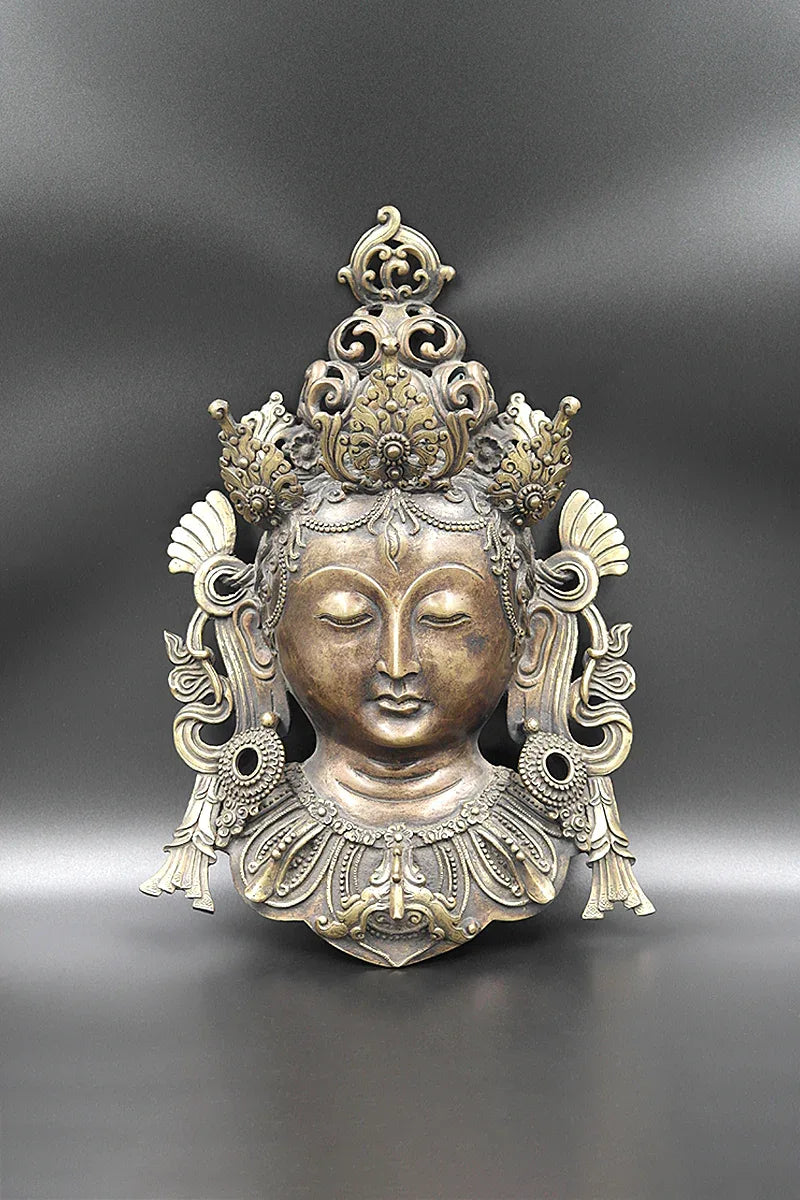 Tibetan Buddhist Goddess Tara Mask Wall Hanging - Vajracrafts