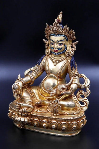 Golden Yellow Zambala Statue, Kubera 7" - Vajracrafts