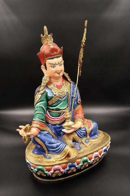 Colorful Guru Padmasambhava Statue 14" - Vajracrafts