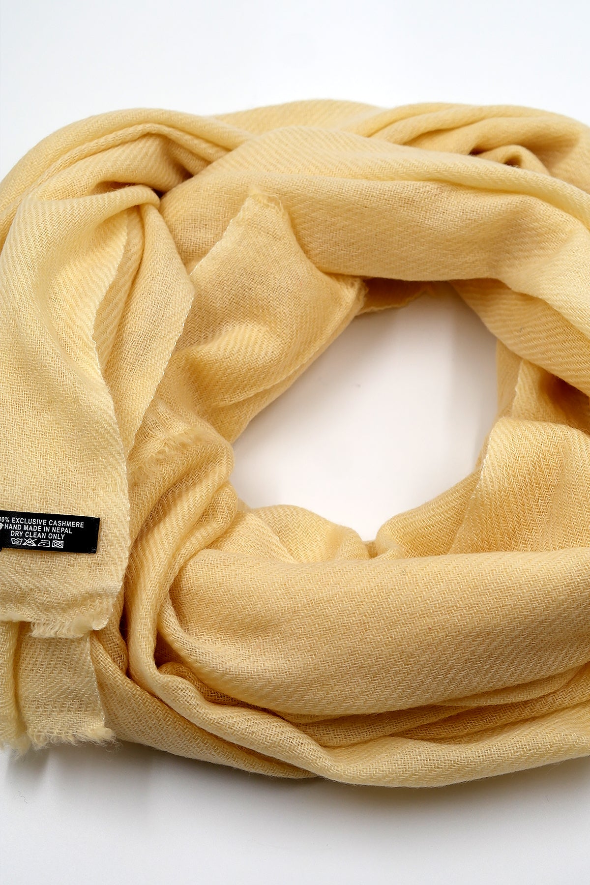Yellow Cashmere Stole Scarf for Women