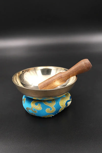 Manipuri Singing Bowl, hand hammered flat Bowl, Tune Sound Bowl 4" - Vajracrafts