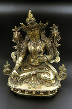 Plain tone Tibetan White Tara statue 9" - Vajracrafts