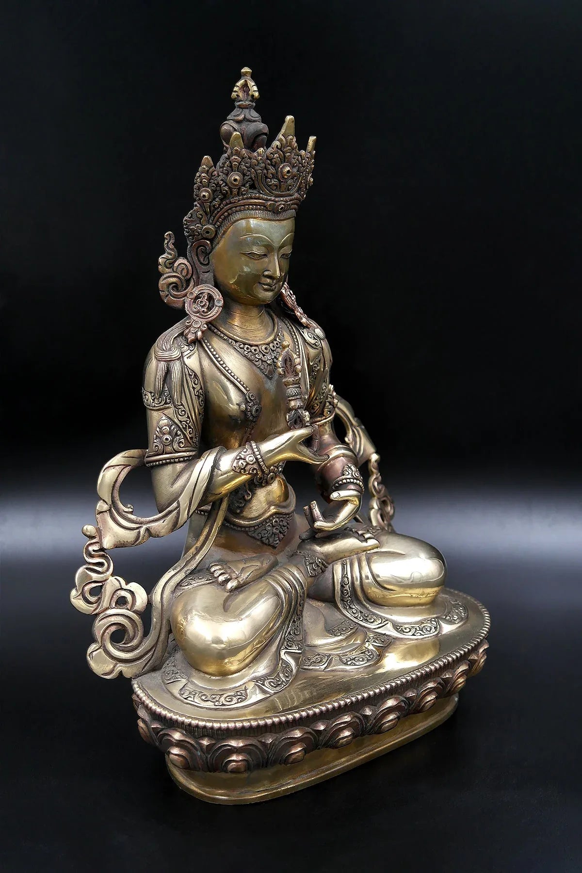 Antique looks Tibetan Vajrasattva Statue 11.5" - Vajracrafts