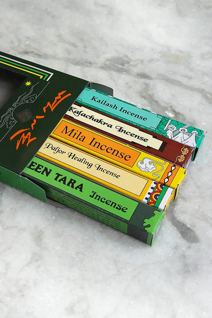 Green Tara Tibetan Incense Gift Pack, Set of 5 incense sticks - Vajracrafts