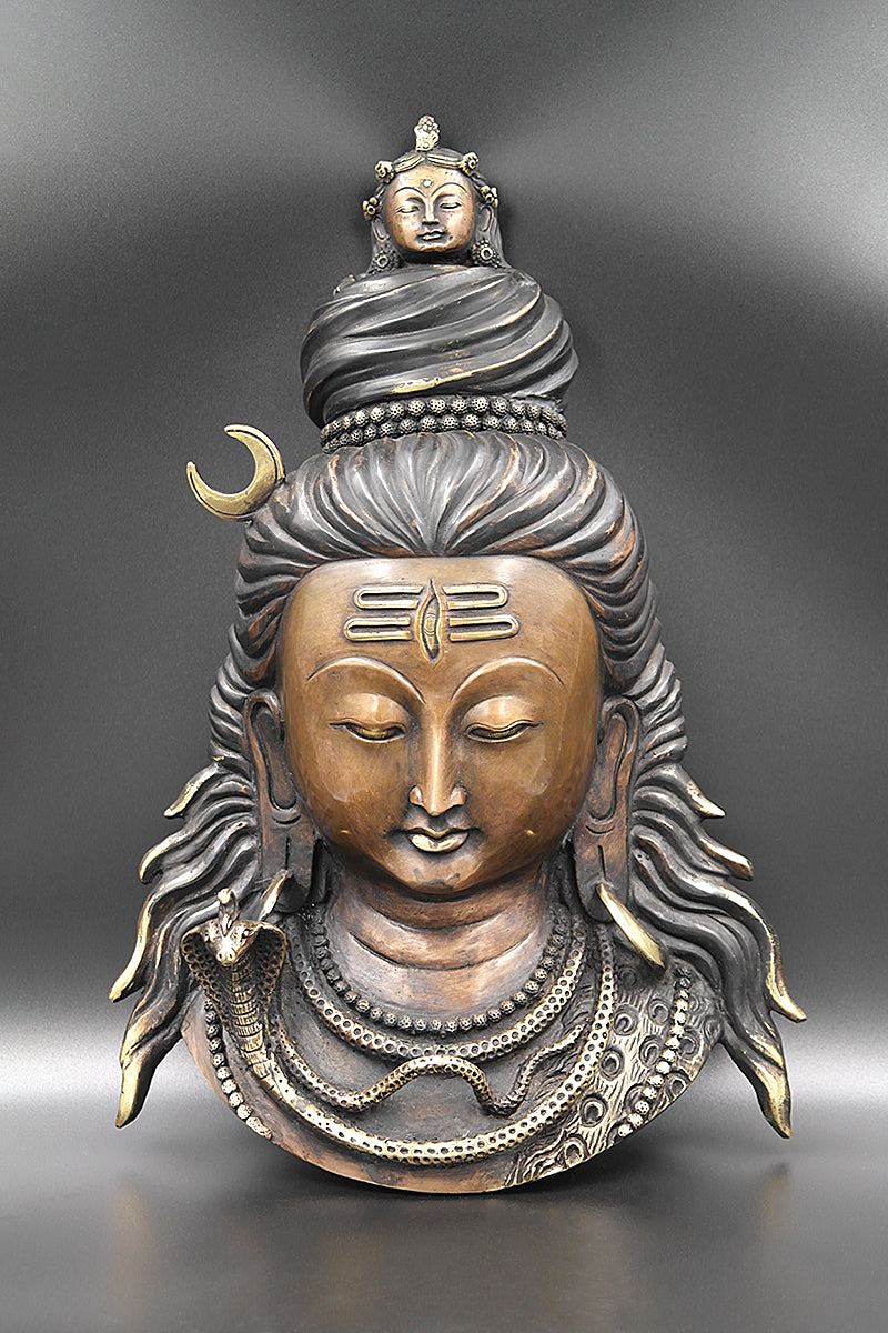 Lord of Lord Shiva Face wall hanging Decorative Showpiece 15"