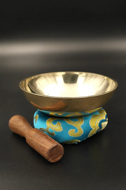 Manipuri Singing Bowl, hand hammered flat Bowl, Tune Sound Bowl 4" - Vajracrafts