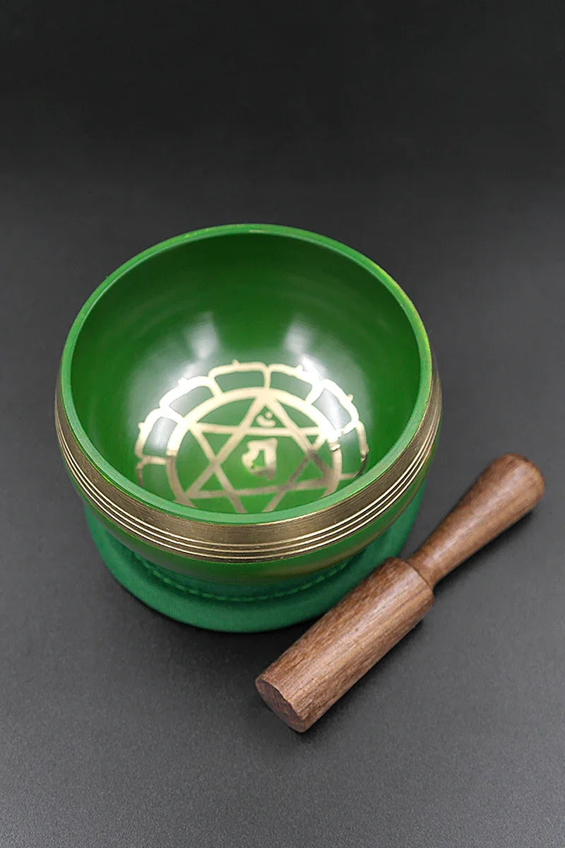 Heart (Anahata) Chakra Singing Bowl, Meditation Practice Bowl, 3.2" - Vajracrafts