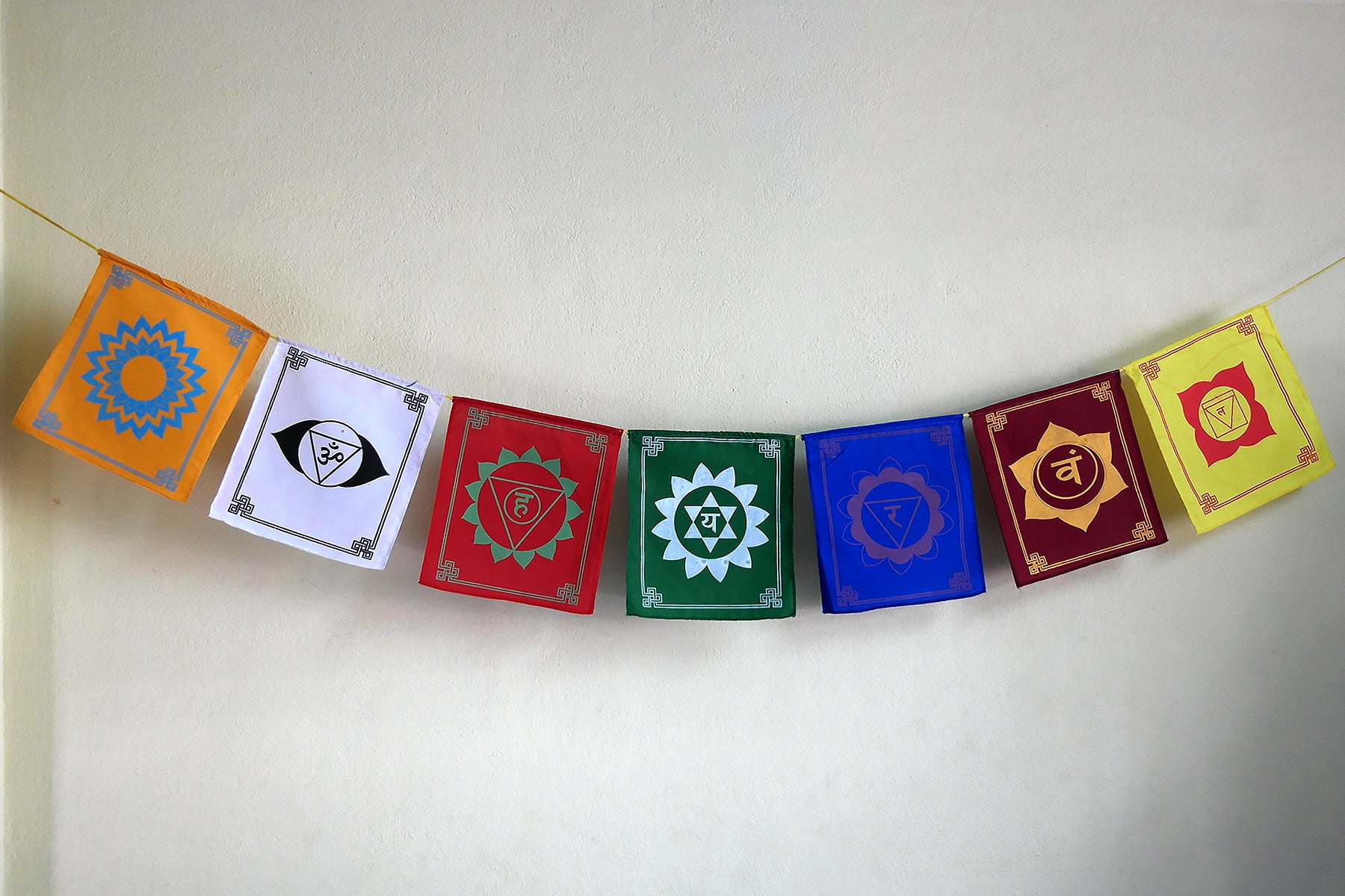 Seven Chakra Healing Prayer Flags
