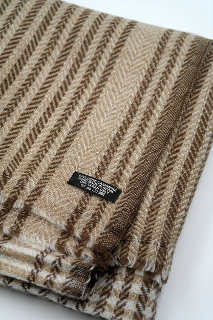 Elegant Tartan Pattern Pashmina Shawls - Vajracrafts