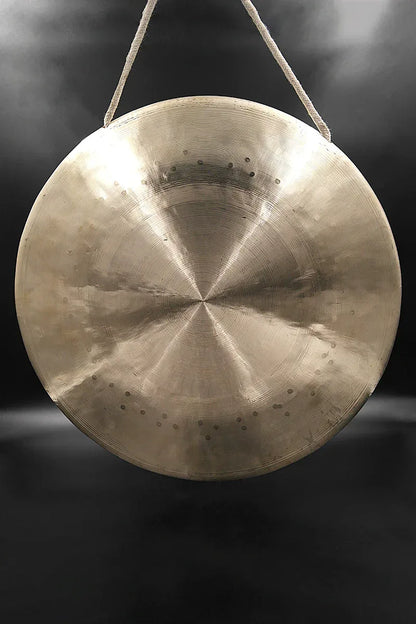 Traditional White Chau Gong & Wood Hammer for Sound Therapy 13.5'' - Vajracrafts