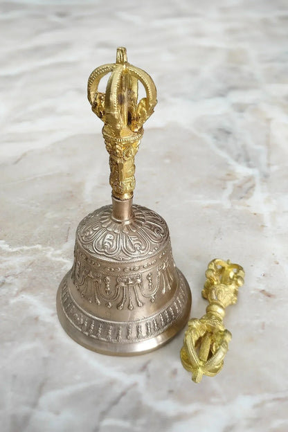 Meditation Bronze Bell and Dorje Set - Vajracrafts