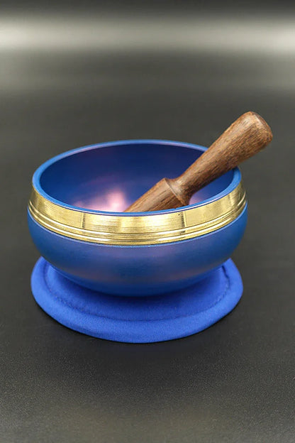 Third Eye Chakra (Ajna) Singing Bowl, Meditation Practice Bowl, 3.2" - Vajracrafts
