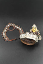 Two Colors Zambala Statue from Nepal 4" - Vajracrafts