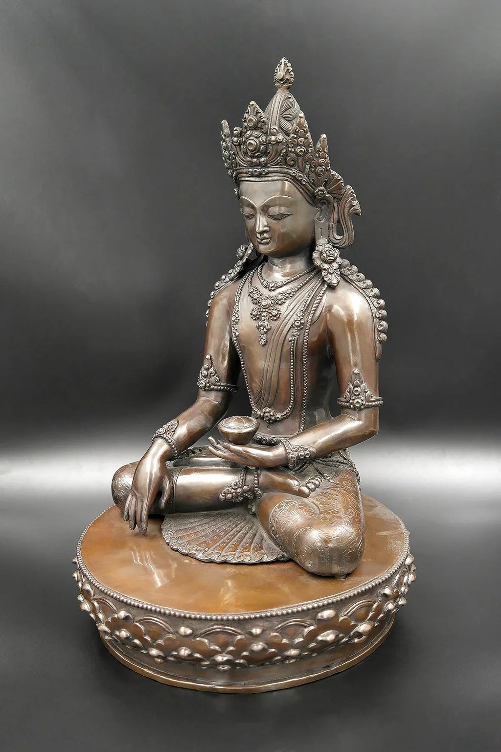 Crowned Shakyamuni Buddha Statue 14" - Vajracrafts