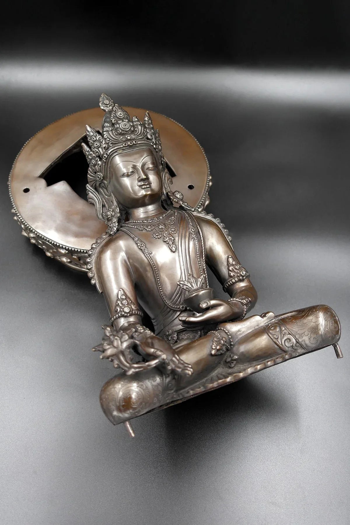 Crowned Medicine Buddha Statue 14" - Vajracrafts