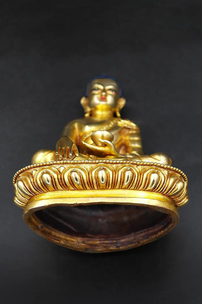 Gold Plated Shakyamuni Buddha Statue 6" - Vajracrafts