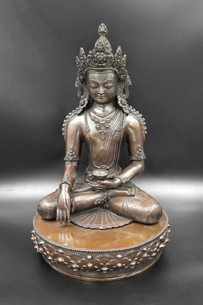 Crowned Shakyamuni Buddha Statue 14" - Vajracrafts