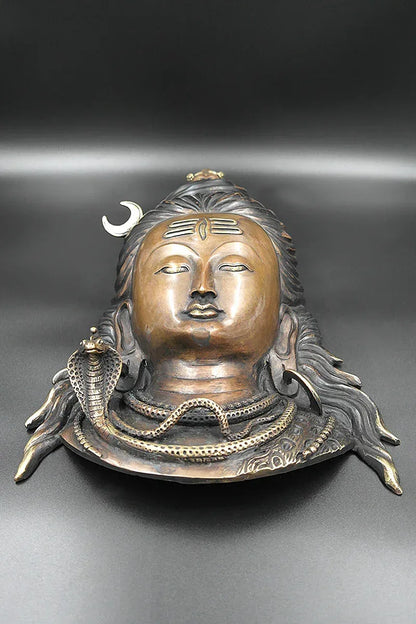 Lord of Lord Shiva Face wall hanging Decorative Showpiece 15" - Vajracrafts