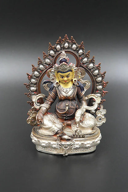 Two Colors Zambala Statue from Nepal 4" - Vajracrafts