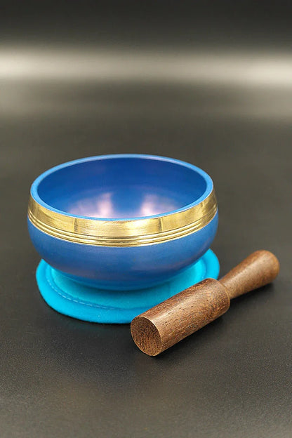 Throat chakra (Vishuddha) Chakra Singing Bowl, 3.2" - Vajracrafts
