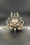 Tibetan Cheppu brass Wall Hanging Mask 11" - Vajracrafts