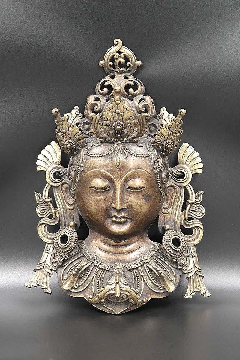 Tibetan Buddhist Goddess Tara Mask Wall Hanging - Vajracrafts