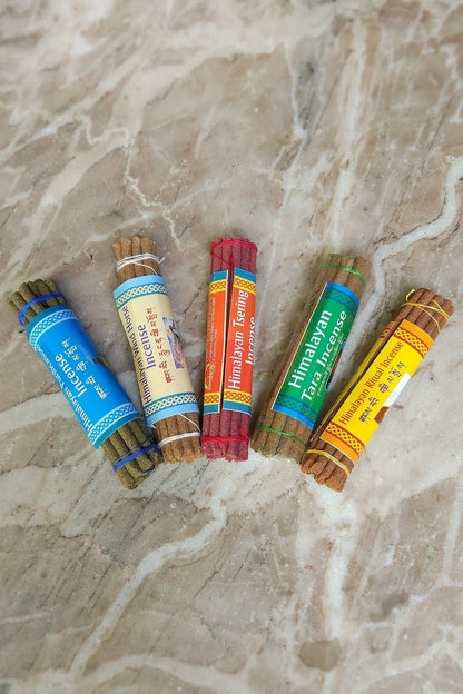 Set of 5 Himalayan Incense Sticks, handmade in Nepal - Vajracrafts