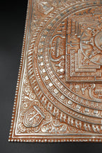 Silver Plated Tibetan Buddhist Mandala Thangka Wall hanging - Vajracrafts