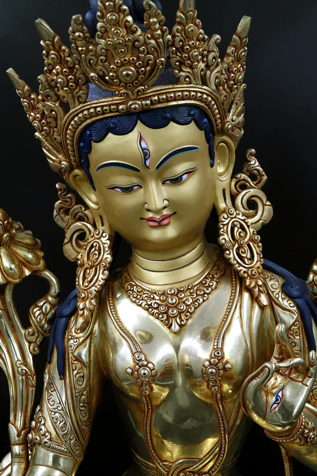 White Tara Statue | Handmade Tara Sculpture from Nepal 20" - Vajracrafts
