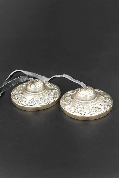 Dragon Carved High-Quality Hand Tuned Tingsha 2.3" - Vajracrafts