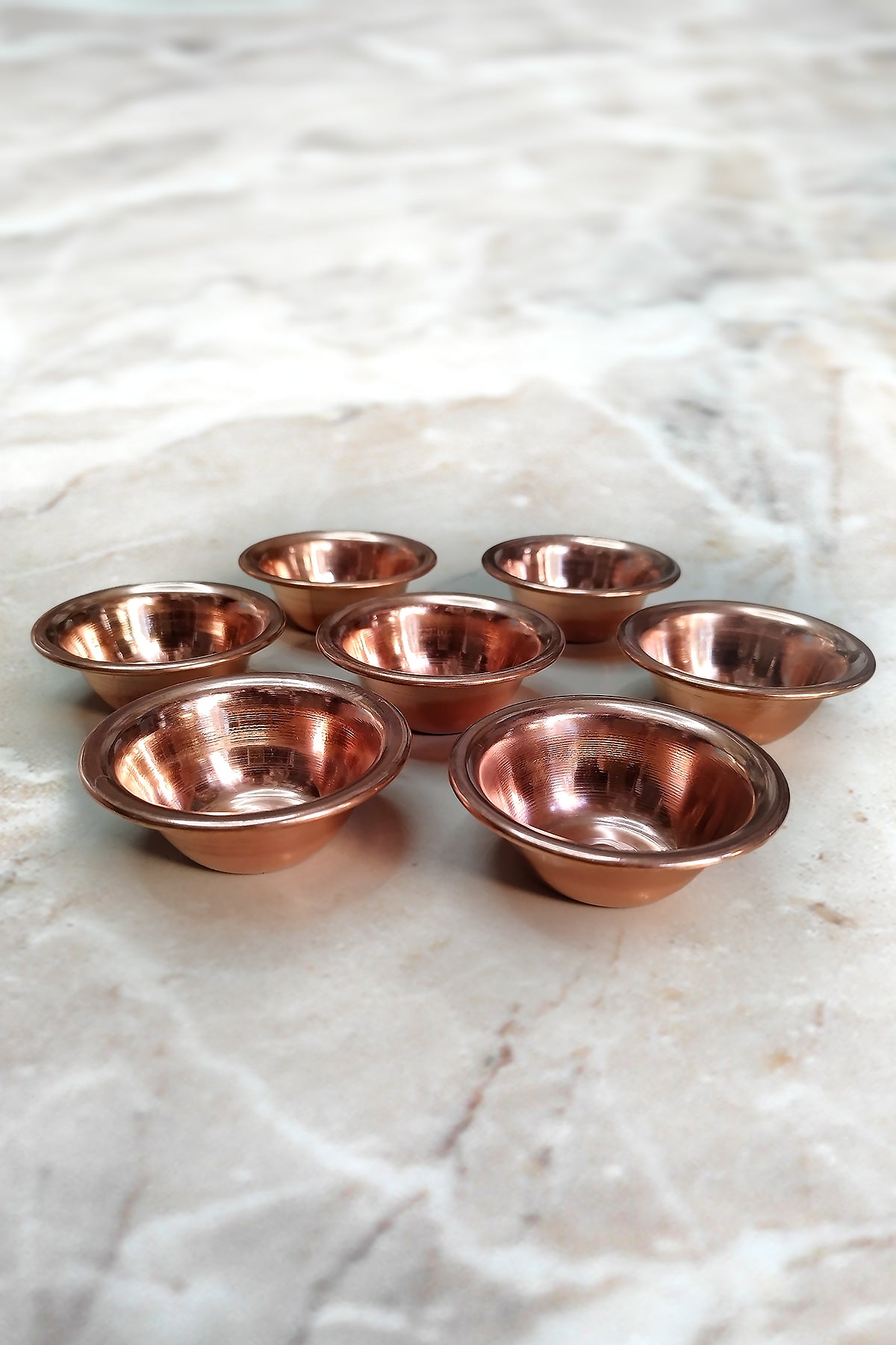 Handmade Buddhist Copper Offering Bowls: Perfect for Rituals