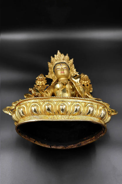 White Tara Statue from Nepal, 13" - Vajracrafts