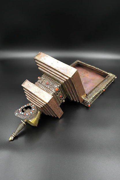 Stupa Design Prayer Copper Incense Burner - Vajracrafts