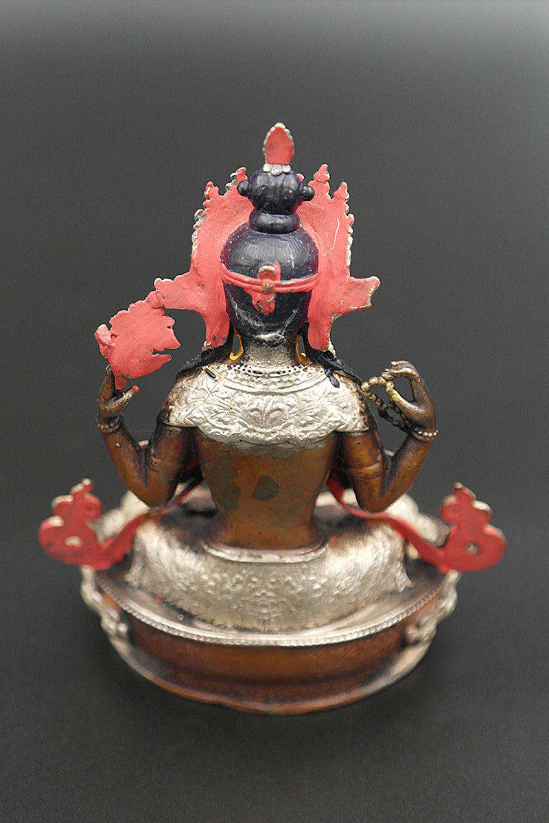 Two Tones Chenrezig Statue from Nepal 4"