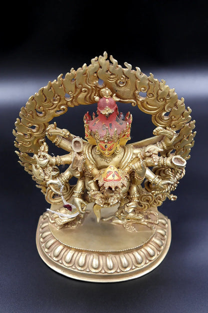 Fully Gold Plated Chakrasamvara Buddhist Statue 9" - Vajracrafts