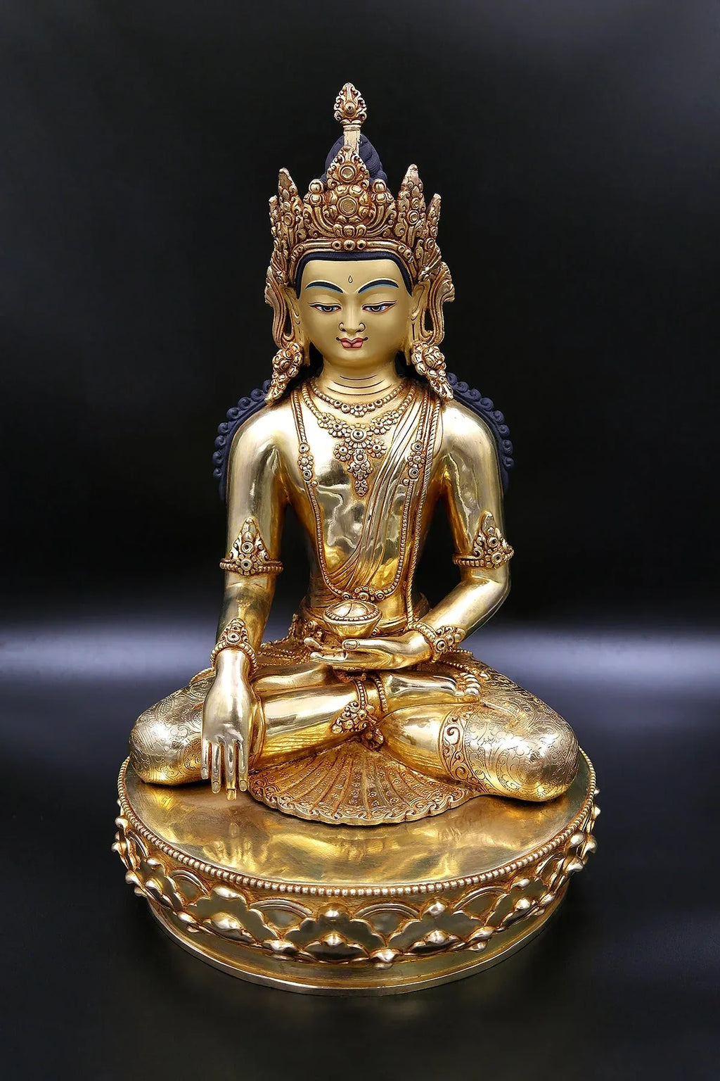 Crowned Shakyamuni Buddha Statue 12" - Vajracrafts