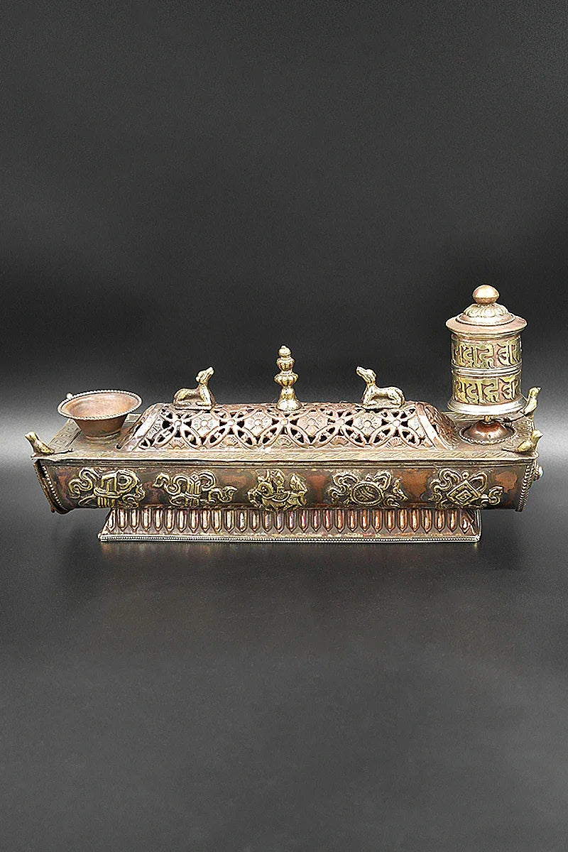 Tibetan Incense Burner cum Prayer Wheel - Vajracrafts