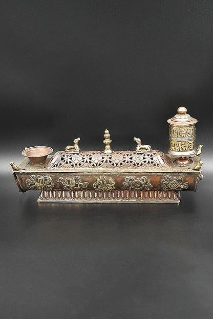 Tibetan Incense Burner cum Prayer Wheel - Vajracrafts