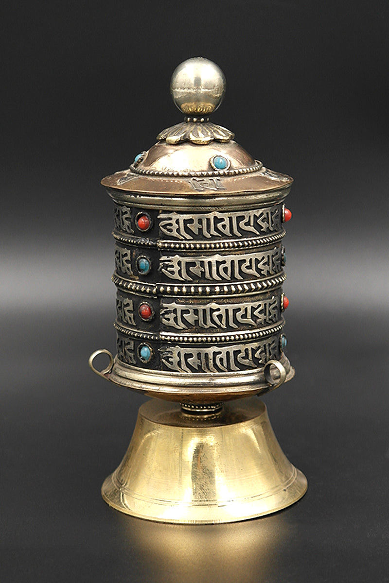 Om Mane peme hum table top Tibetan Prayer Wheel