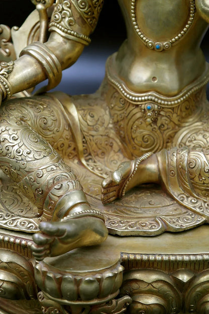 Emanation of Compassion: The Green Tara Statue, 16" - Vajracrafts