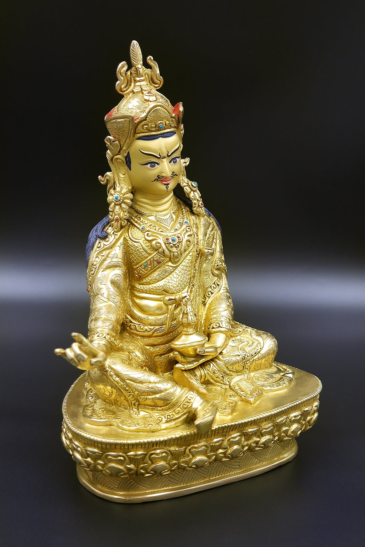 Guru Rinpoche Padmasambhava Statue Home Altar Zen Decoration Sculpture 9"