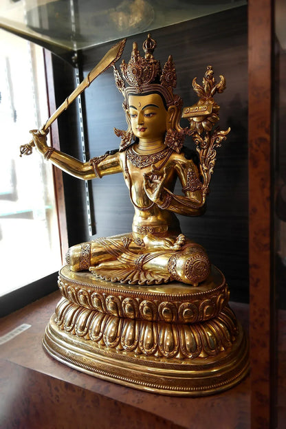 Tibetan Manjushree Statue 20" - Vajracrafts