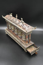 5 in 1 Copper Tibetan Prayer Wheel cum Incense Burner - Vajracrafts