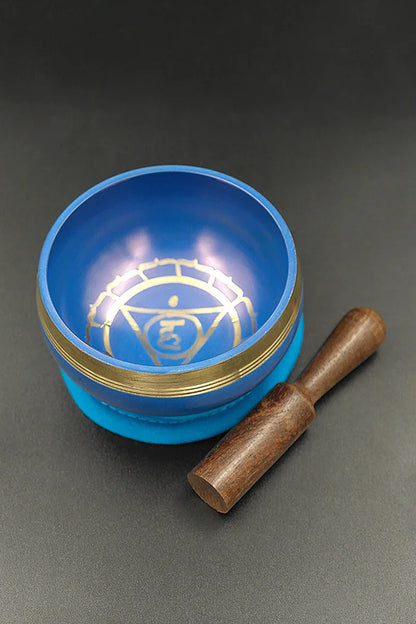 Throat chakra (Vishuddha) Chakra Singing Bowl, 3.2" - Vajracrafts