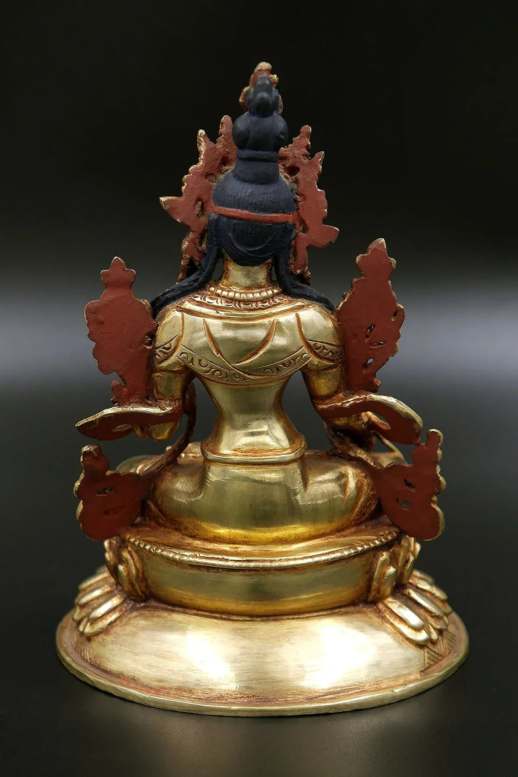 Gold Painted White Tara statue 6" - Vajracrafts