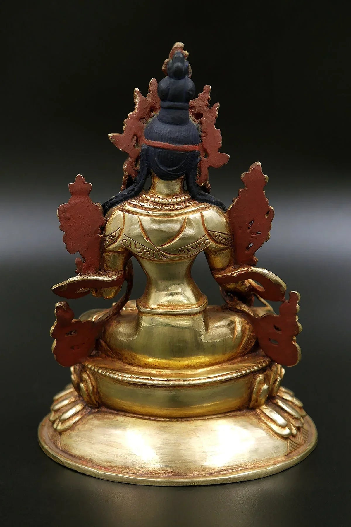 Gold Painted White Tara statue 6" - Vajracrafts