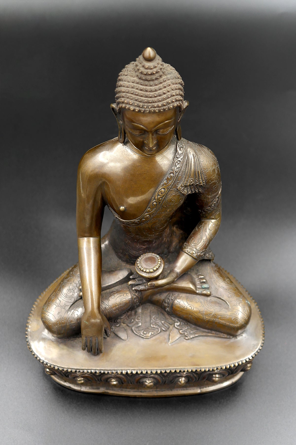 Bronze Nepalese Shakyamuni Buddha Statue, 8"