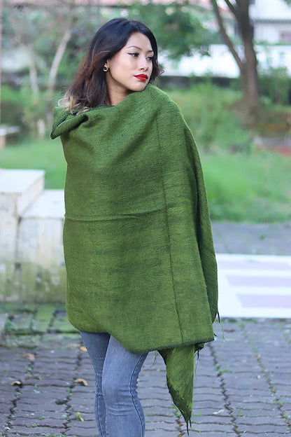 Yak Wool Shawl, Wrap Handmade in Nepal - Vajracrafts